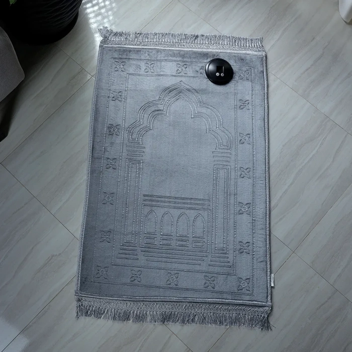 Plain Grey Prayer Rug - Image 4