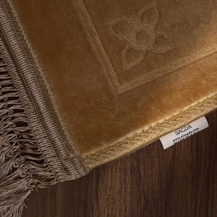 Plain Beige Prayer Rug - Image 3