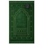 سجادة صلاة خضراء سادة