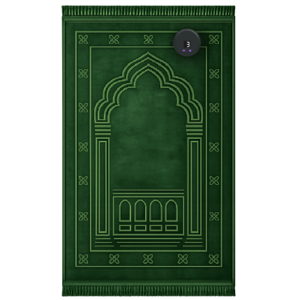 سجادة صلاة خضراء سادة