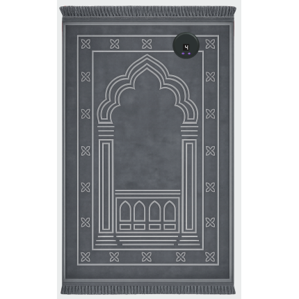 سجادة صلاة رمادية سادة