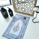 سجادة الزهور الرمادى 2501 - الصورة 5